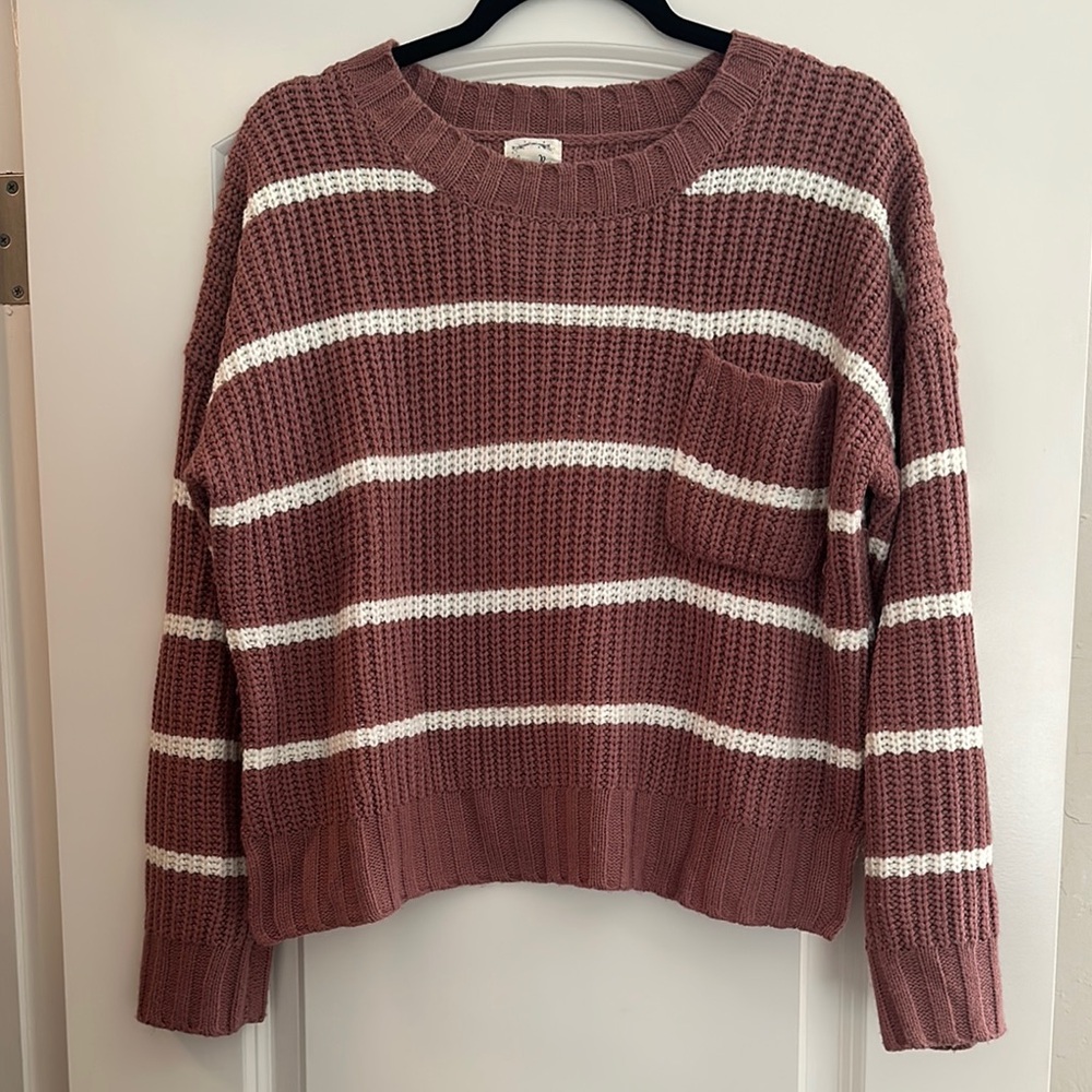 Hippie Rose Purple Sweater with Pocket